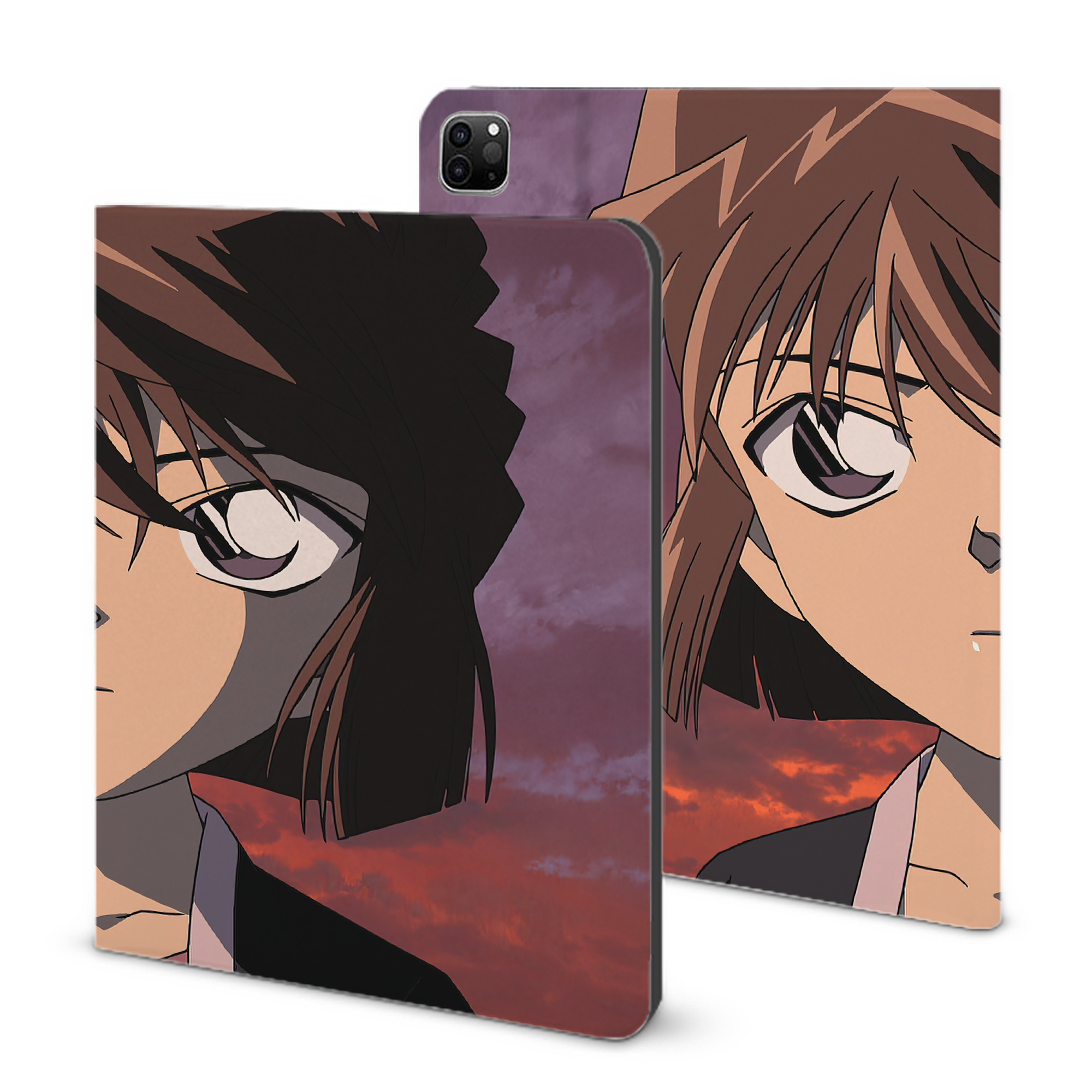 （画像用） 名探偵コナン Detective Conan IPad ケース ブック型 PUレザー TPU 耐衝撃 軽量 薄型 ペン収納なし 全面保護 IPad 各モデル対応